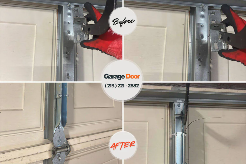Before and after: garage door repair Hypoluxo, FL